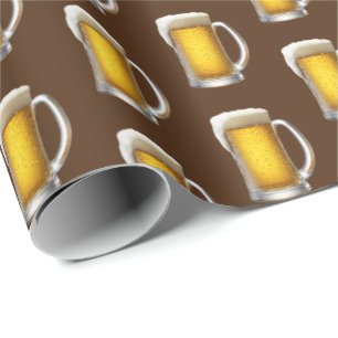 Beer Mug On Brown Wrapping Paper