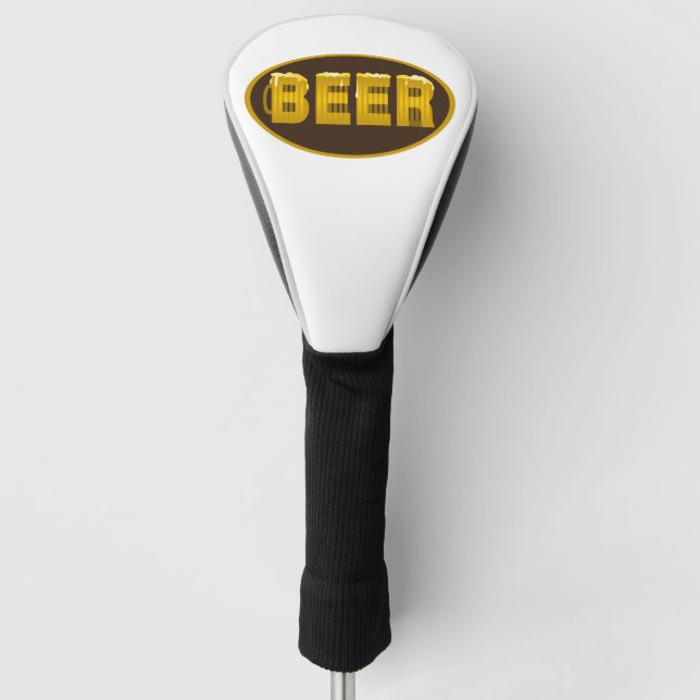 Beer Mug Oval Golf Head Cover (Front)