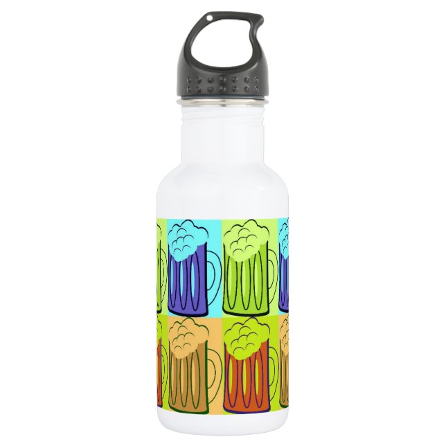 Beer Mug Pop Art 532 Ml Water Bottle (Front)