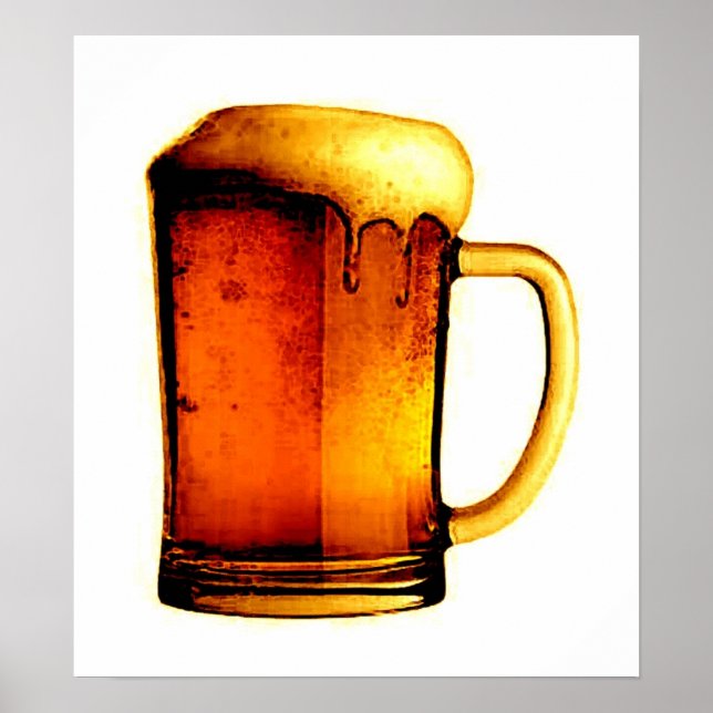 Beer Mug Poster Print (Front)