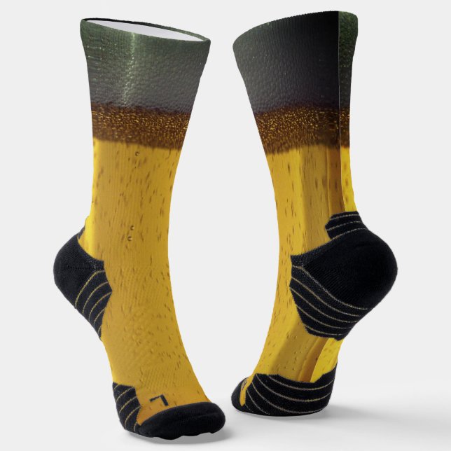 Beer Mug with Bubbles and Foam Socks (Angled)