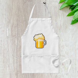 Beer Mug with Frothy Foam Standard Apron