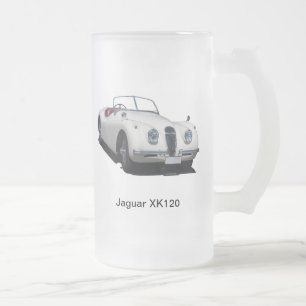 Beer mug with picture of Jaguar XK120