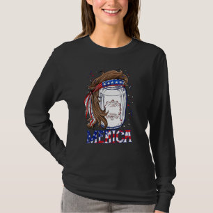 Beer Mullet Merica 4th Of July Drinking Beer Day T-Shirt