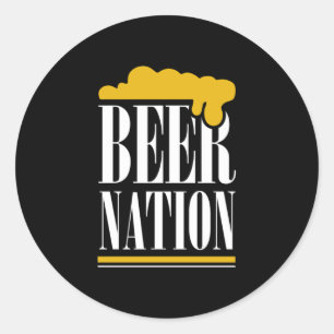 Beer Nation Classic Round Sticker