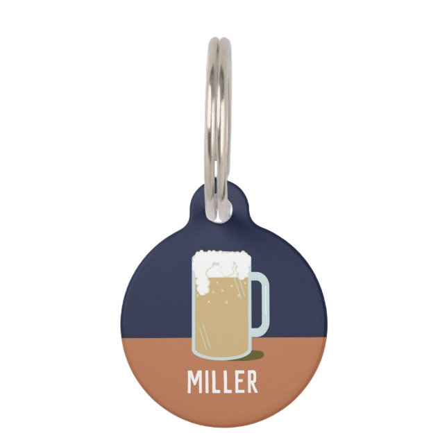 BEER (NAVY) PET TAG (Front)