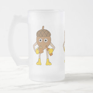 Beer Nut Frosted Glass Beer Mug