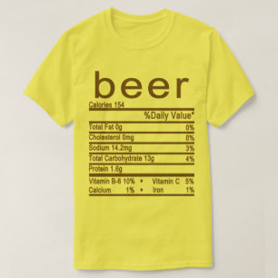 beer Nutrition Facts label T-Shirt