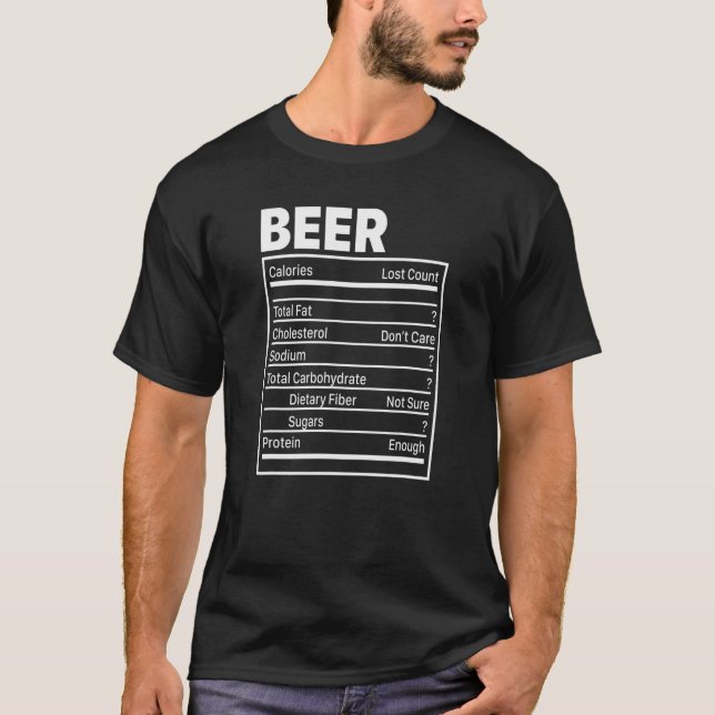 Beer Nutritional Ingredients, Funny Thanksgiving F T-Shirt (Front)