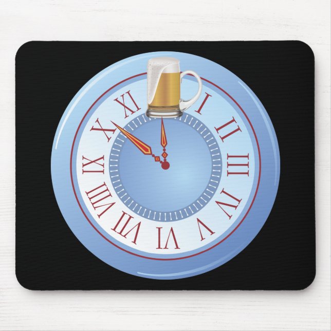 Beer O’ Clock Mouse Mat (Front)