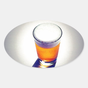 Beer Oval Sticker
