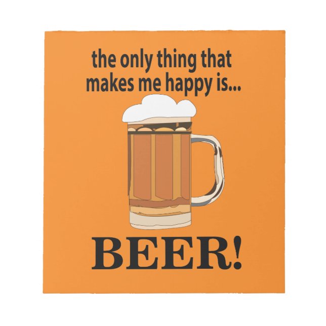 Beer Party Drinking Beer Notepad (Front)