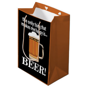 Beer Party Drinking Funny Beer Medium Gift Bag