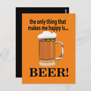 Beer Party Drinking Funny Beer Postcard