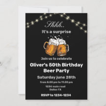 Beer party invitation 50th birthday party