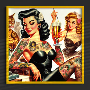 Beer Party Pin-up Poster
