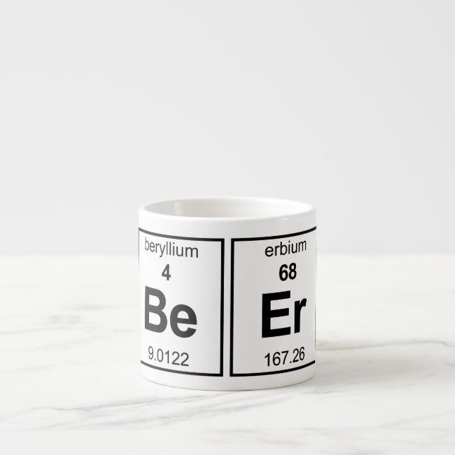 BeEr Periodic Table Espresso Cup (Front)