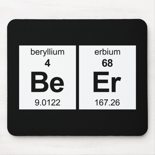 BeEr Periodic Table Mouse Mat (Front)
