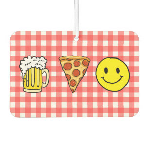 Beer Pizza Happiness Car Air Freshener