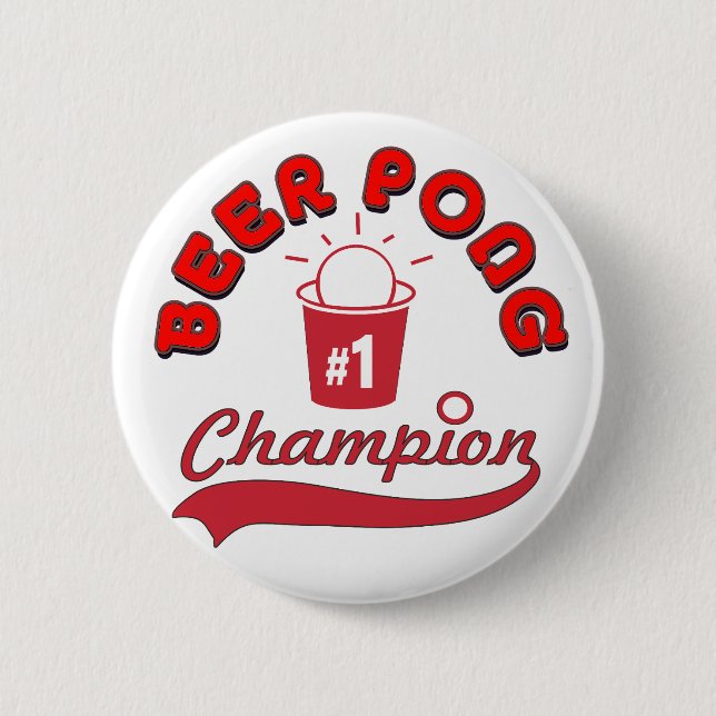 Beer Pong Award 6 Cm Round Badge (Front)