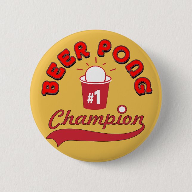 Beer Pong Award 6 Cm Round Badge (Front)