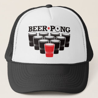 Beer Pong Basic - Red Trucker Hat