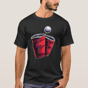 Beer Pong Beirut Drinking Game Ping Pong Ball Beer T-Shirt