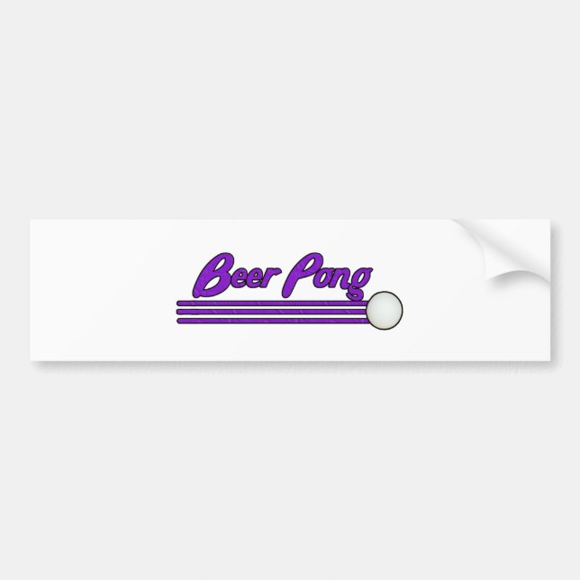 Beer pong bumper sticker (Front)