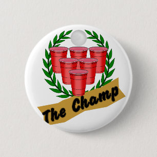 Beer Pong Champ 6 Cm Round Badge