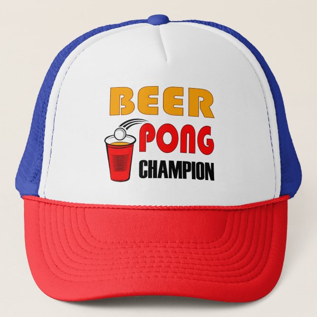 Beer Pong Champ Trucker Hat (Front)