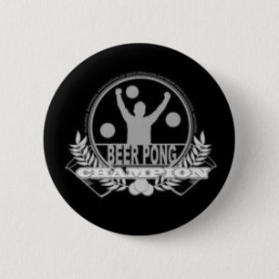 beer pong champion 6 cm round badge