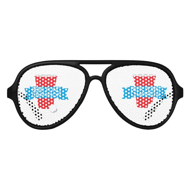 beer pong champion aviator sunglasses (Front)