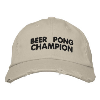Beer Pong Champion Embroidered Hat