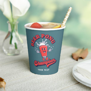 Beer Pong Champion Funny Drinking Game Paper Cups