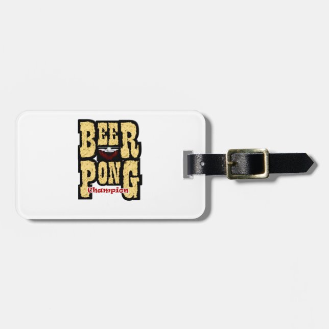 Beer Pong Champion Luggage Tag (Front Horizontal)