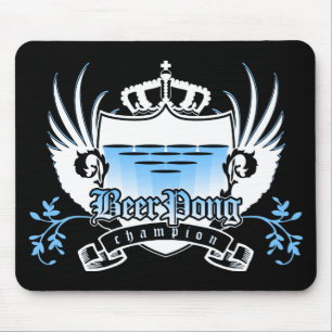beer pong champion royal crest mouse mat