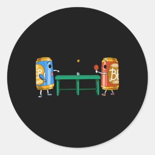 Beer Pong Classic Round Sticker