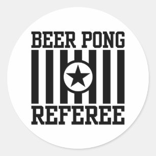 Beer Pong Classic Round Sticker