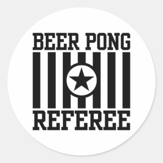 Beer Pong Classic Round Sticker