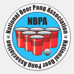 Beer Pong Classic Round Sticker