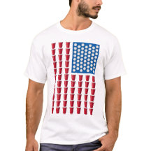 Beer Pong Drinking Game American Flag