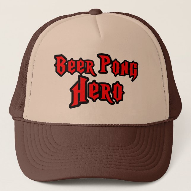 Beer Pong Hero Trucker Hat (Front)