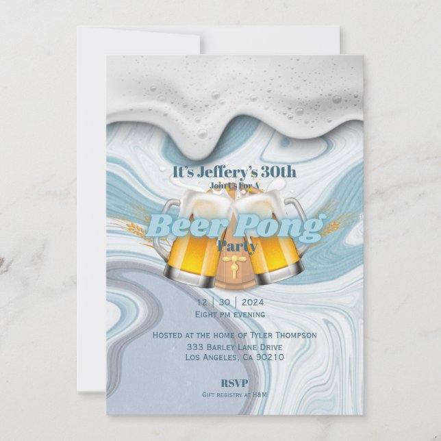 Beer pong Invitation (Front)