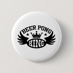 Beer Pong King 6 Cm Round Badge