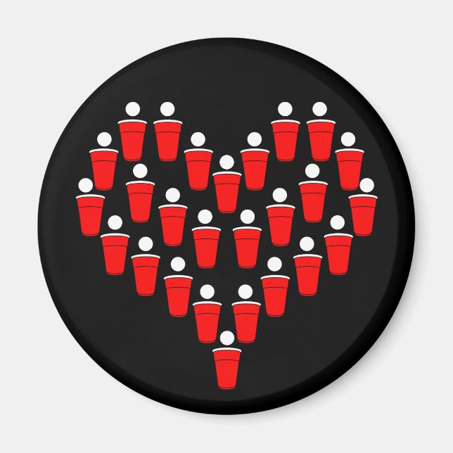 Beer Pong Love Magnet (Front)