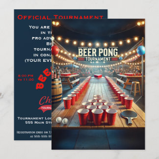 Beer Pong Tournament (Party) Invitation
