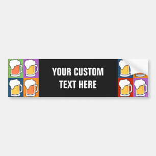 BEER Pop Art custom bumpersticker Bumper Sticker