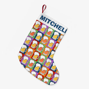 BEER Pop Art custom Christmas stocking
