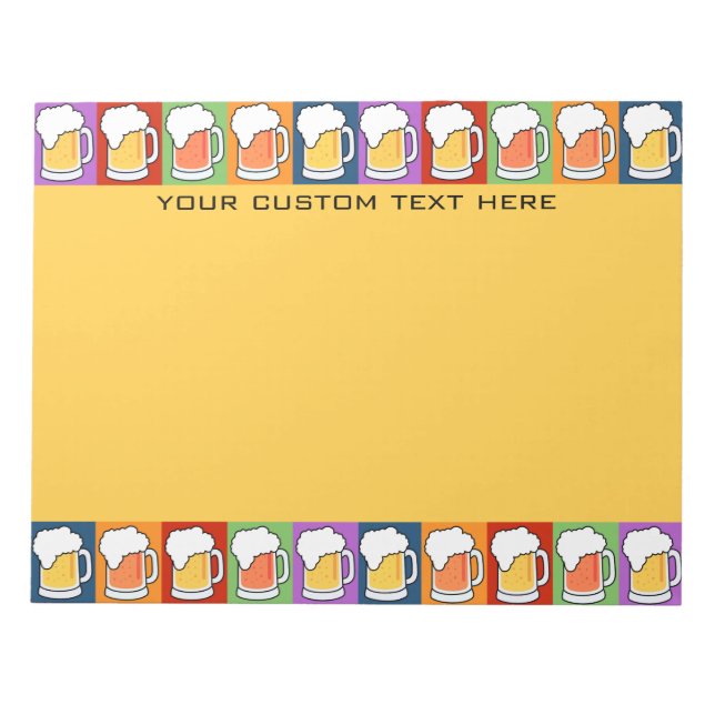BEER Pop Art custom notepad (Front)