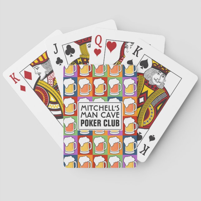 BEER Pop Art custom playing cards (Back)